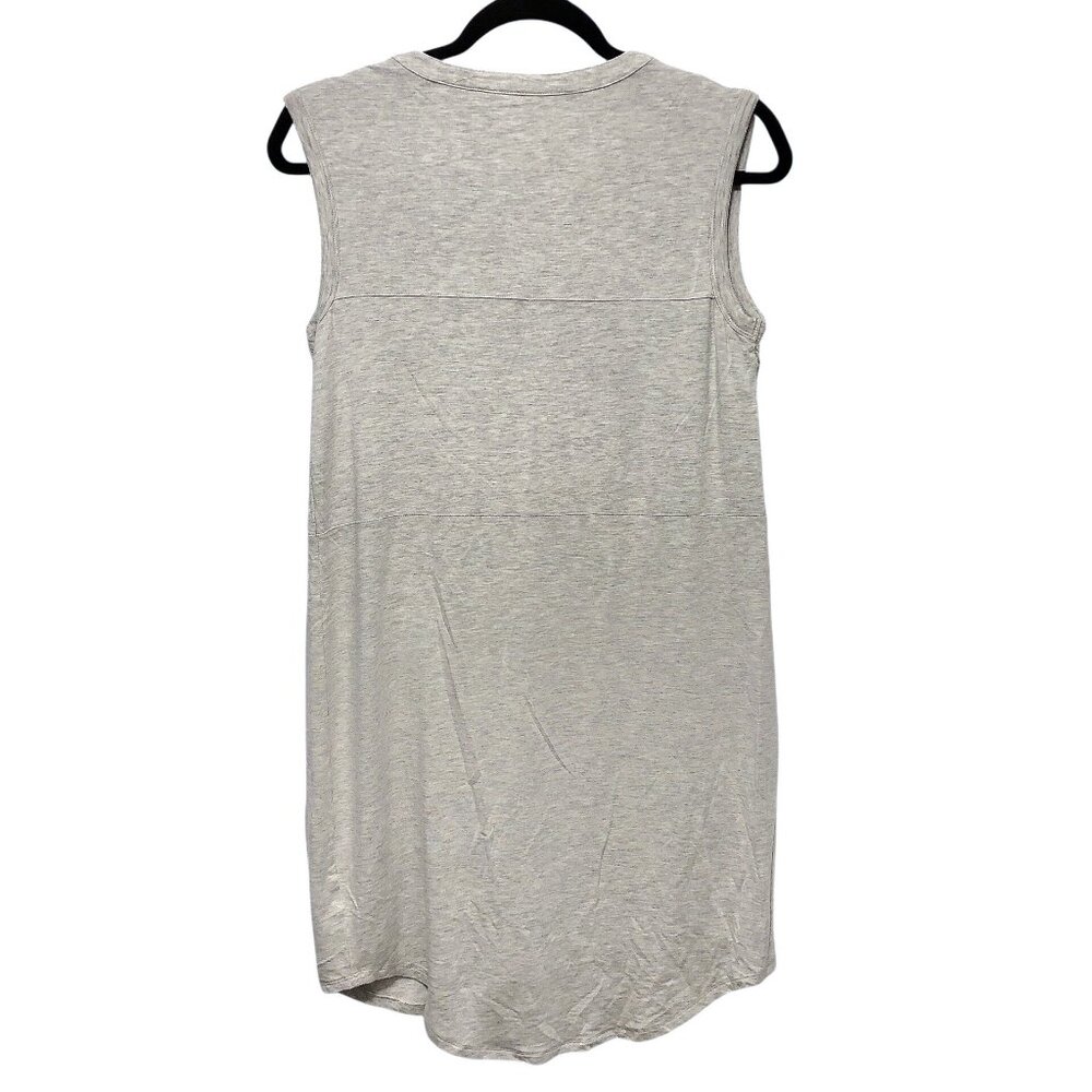 Athleta Solid Gray Notched Neckline Sleeveless Dr… - image 2